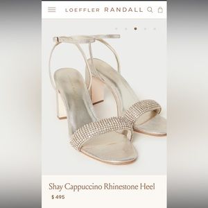 Loeffler Randall Rhinestone Heel - Shay Cappuccino - Size 8
